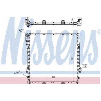 Радиатор охлаждения двигателя NISSENS 60788A