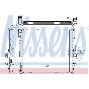 Радиатор охлаждения двигателя NISSENS 60807