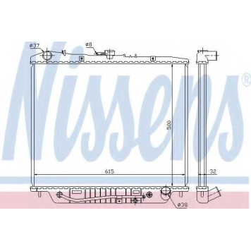 Радиатор охлаждения двигателя NISSENS 60852