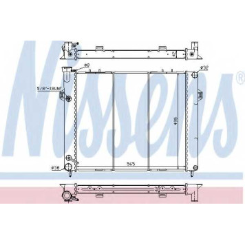 Радиатор охлаждения двигателя NISSENS 609891