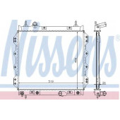 Радиатор охлаждения двигателя NISSENS 61002