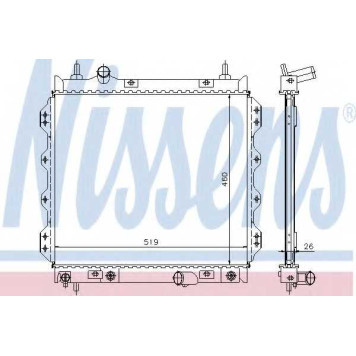 Радиатор охлаждения двигателя NISSENS 61002