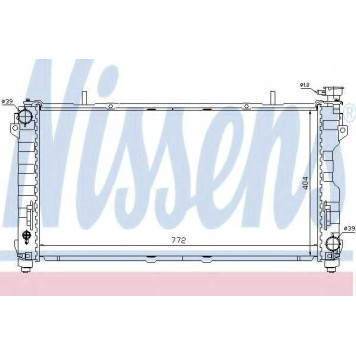 Радиатор охлаждения двигателя NISSENS 61005