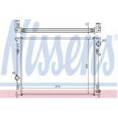 Радиатор охлаждения двигателя NISSENS 61014A
