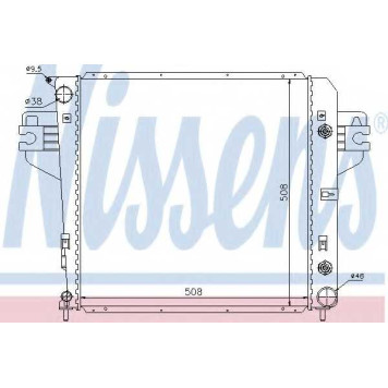 Радиатор охлаждения двигателя NISSENS 61017