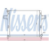 Радиатор охлаждения двигателя NISSENS 61022