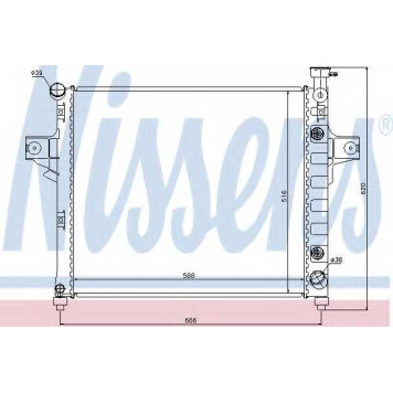 Радиатор охлаждения двигателя NISSENS 61023