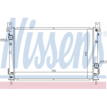 Радиатор охлаждения двигателя NISSENS 61028