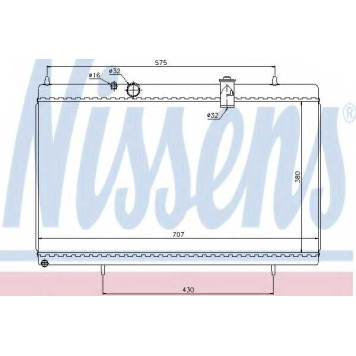 Радиатор охлаждения двигателя NISSENS 61271