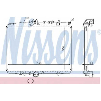 Радиатор охлаждения двигателя NISSENS 61294A