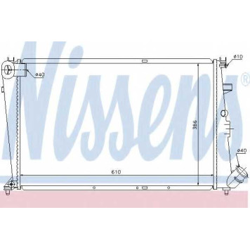 Радиатор охлаждения двигателя NISSENS 61303