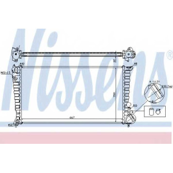 Радиатор охлаждения двигателя NISSENS 61315