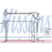 Радиатор охлаждения двигателя NISSENS 61335A