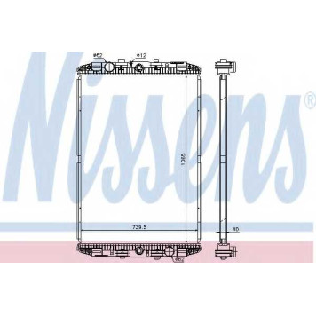 Радиатор охлаждения двигателя NISSENS 614170