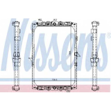 Радиатор охлаждения двигателя NISSENS 61417A