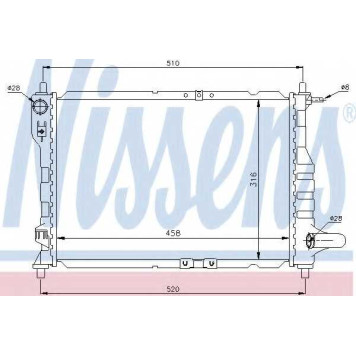 Радиатор охлаждения двигателя NISSENS 61630