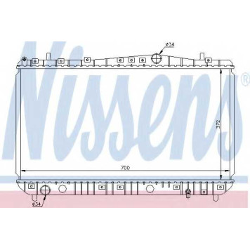 Радиатор охлаждения двигателя NISSENS 61633