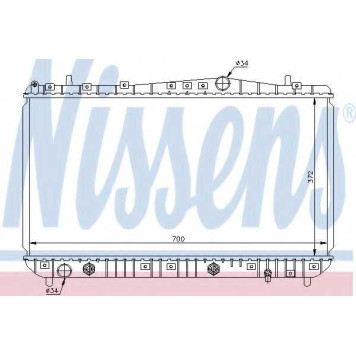 Радиатор охлаждения двигателя NISSENS 61634