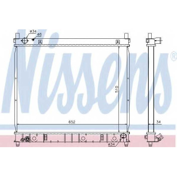 Радиатор охлаждения двигателя NISSENS 61642