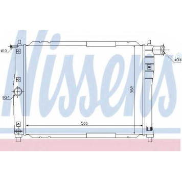 Радиатор охлаждения двигателя NISSENS 61644