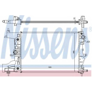 Радиатор охлаждения двигателя NISSENS 61677