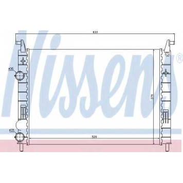 Радиатор охлаждения двигателя NISSENS 61683