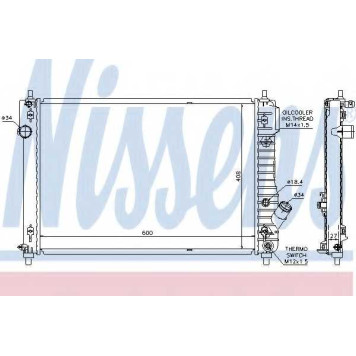 Радиатор охлаждения двигателя NISSENS 61687