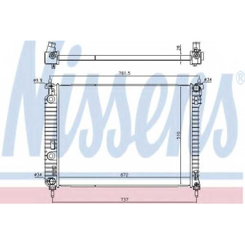 Радиатор охлаждения двигателя NISSENS 616905