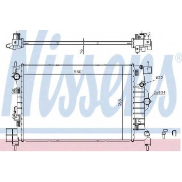 Радиатор охлаждения двигателя NISSENS 61697