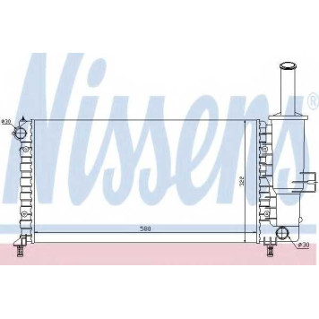 Радиатор охлаждения двигателя NISSENS 61764