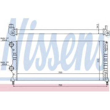 Радиатор охлаждения двигателя NISSENS 61765
