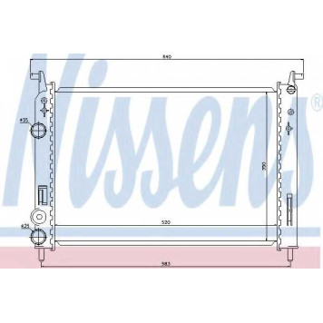 Радиатор охлаждения двигателя NISSENS 61782