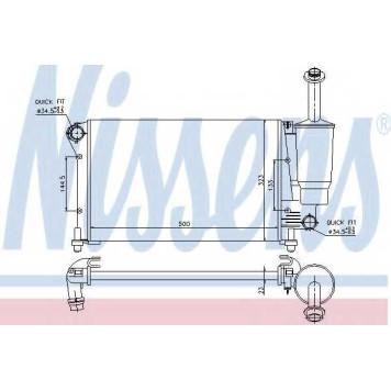 Радиатор охлаждения двигателя NISSENS 617845