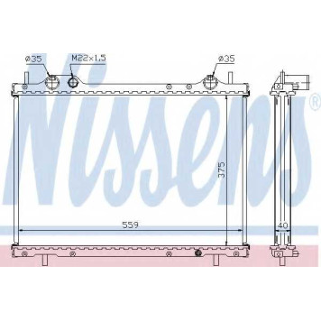 Радиатор охлаждения двигателя NISSENS 61792A