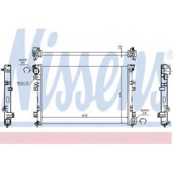 Радиатор охлаждения двигателя NISSENS 61875A
