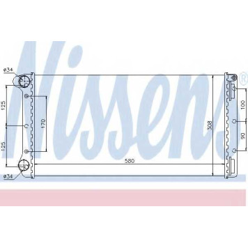 Радиатор охлаждения двигателя NISSENS 61899