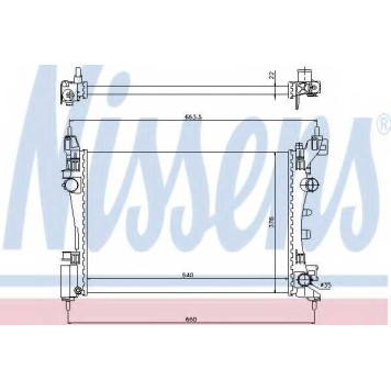 Радиатор охлаждения двигателя NISSENS 61918