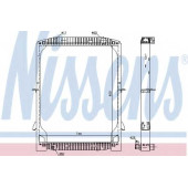 Радиатор охлаждения двигателя NISSENS 61971A