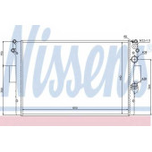 Радиатор охлаждения двигателя NISSENS 61985