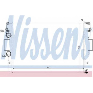 Радиатор охлаждения двигателя NISSENS 61987
