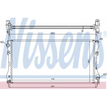 Радиатор охлаждения двигателя NISSENS 62046A