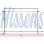 Радиатор охлаждения двигателя NISSENS 62053