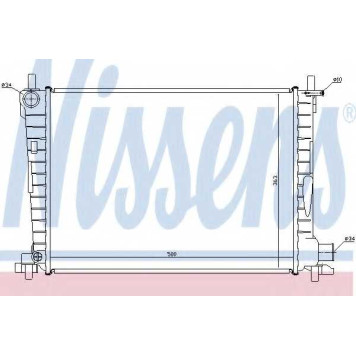 Радиатор охлаждения двигателя NISSENS 62055