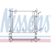 Радиатор охлаждения двигателя NISSENS 62083A