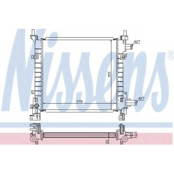 Радиатор охлаждения двигателя NISSENS 62083A