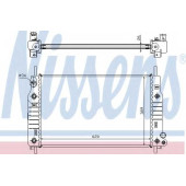 Радиатор охлаждения двигателя NISSENS 62105