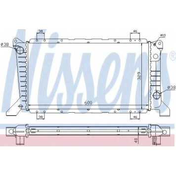 Радиатор охлаждения двигателя NISSENS 62241A