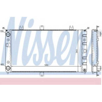 Радиатор охлаждения двигателя NISSENS 623553