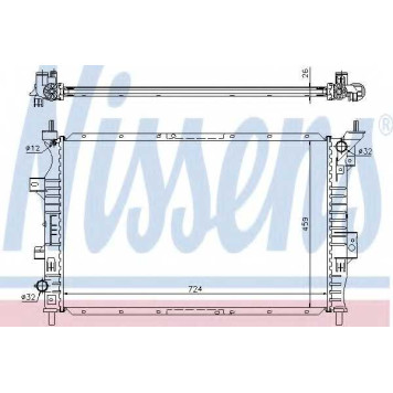 Радиатор охлаждения двигателя NISSENS 62357