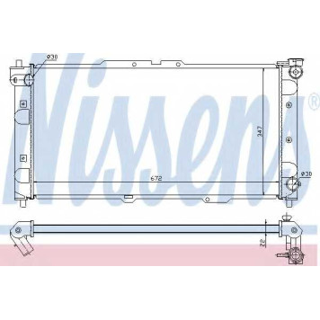 Радиатор охлаждения двигателя NISSENS 62382A